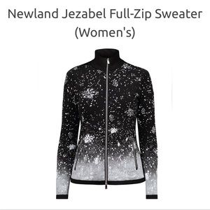 Newland 🔥 Jezabel Full Zip Sweater Made in Italy Sz XL Snowflakes Ski